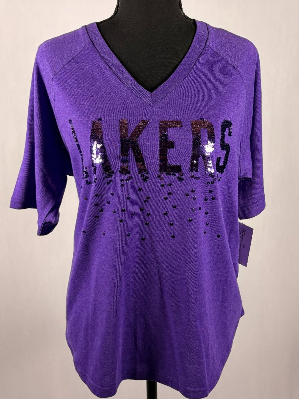 Starter Los Angeles Lakers Studded Graphic Tee | Women’s M | NWT Rare NBA Bling